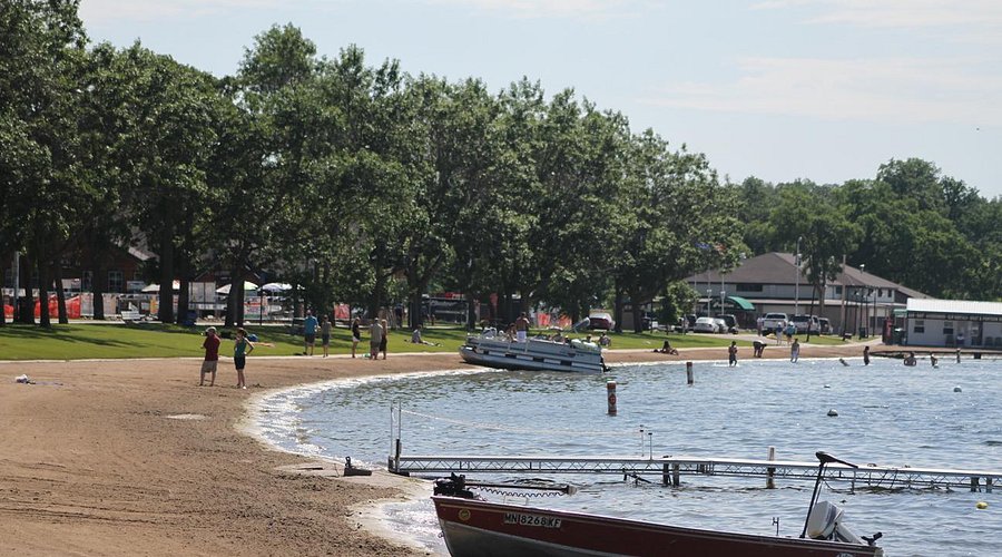 City Beach shoreline with swimmers