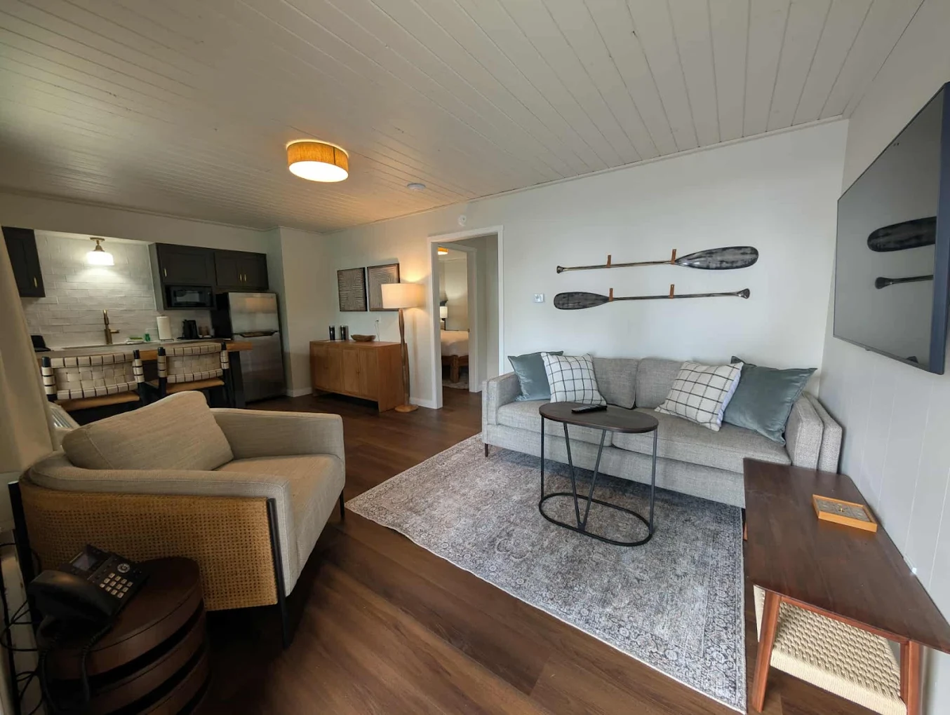 Living room with sofa and TV